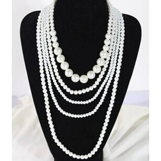 Multilayered Pearl Necklace
